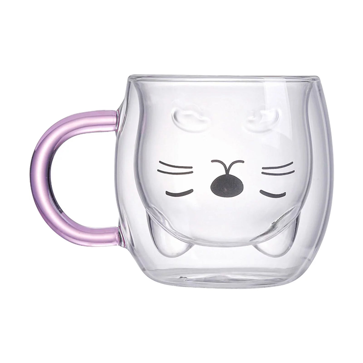 2x 280ml Double Wall Borosilicate Glass Cup P48126