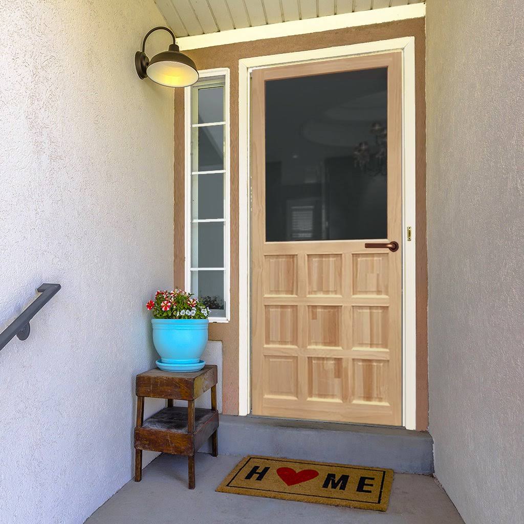 9 Panel Wood Screen Door O861