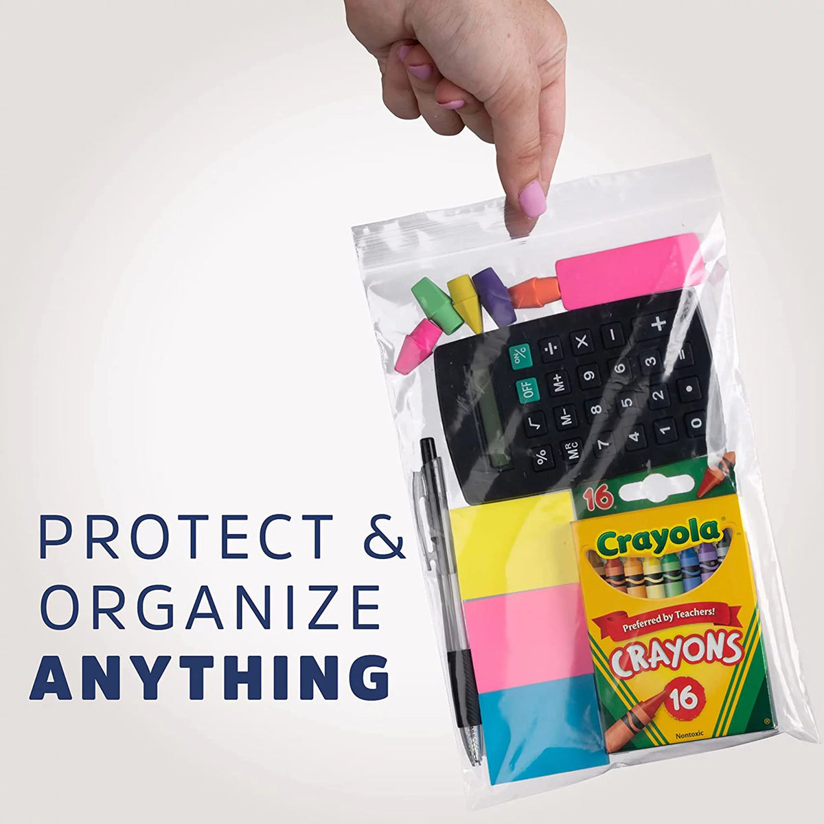 6” x 8” 2 Mil Clear Resealable Ziplock Bags 1000-Pack A3167