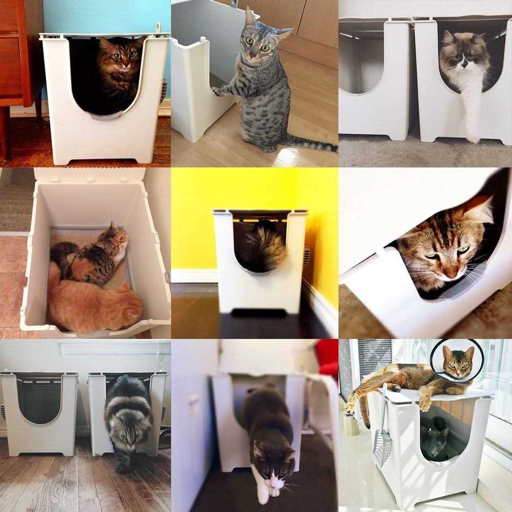 Flip Litter Box with Scoop and Reusable Liner Q152