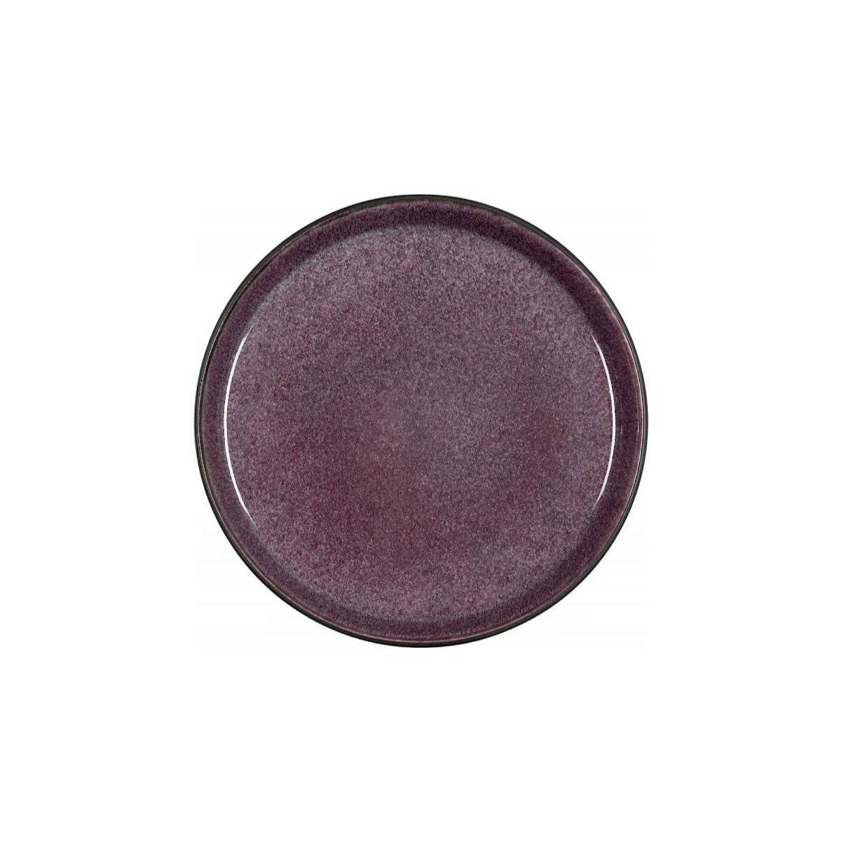 Black Lilac Stoneware Plate V36736