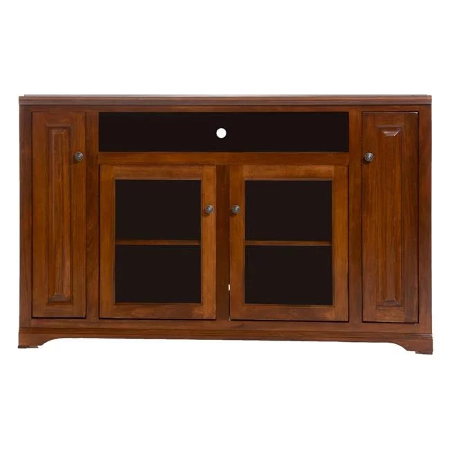 Green Tall Curve TV Stand with 3 Wood Shelves N6547