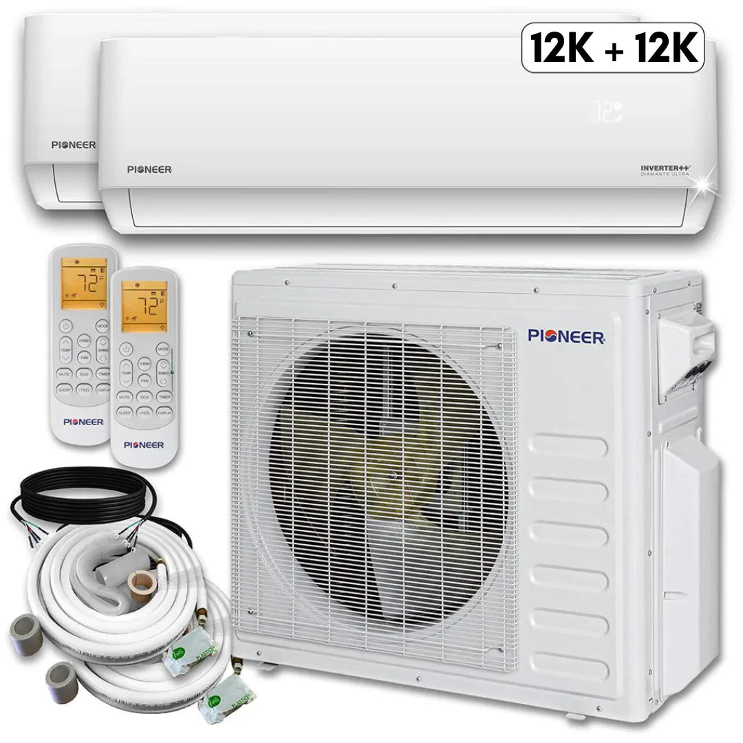 24,000 BTU 2 Zone Ductless Air Conditioner and Heat Pump D179