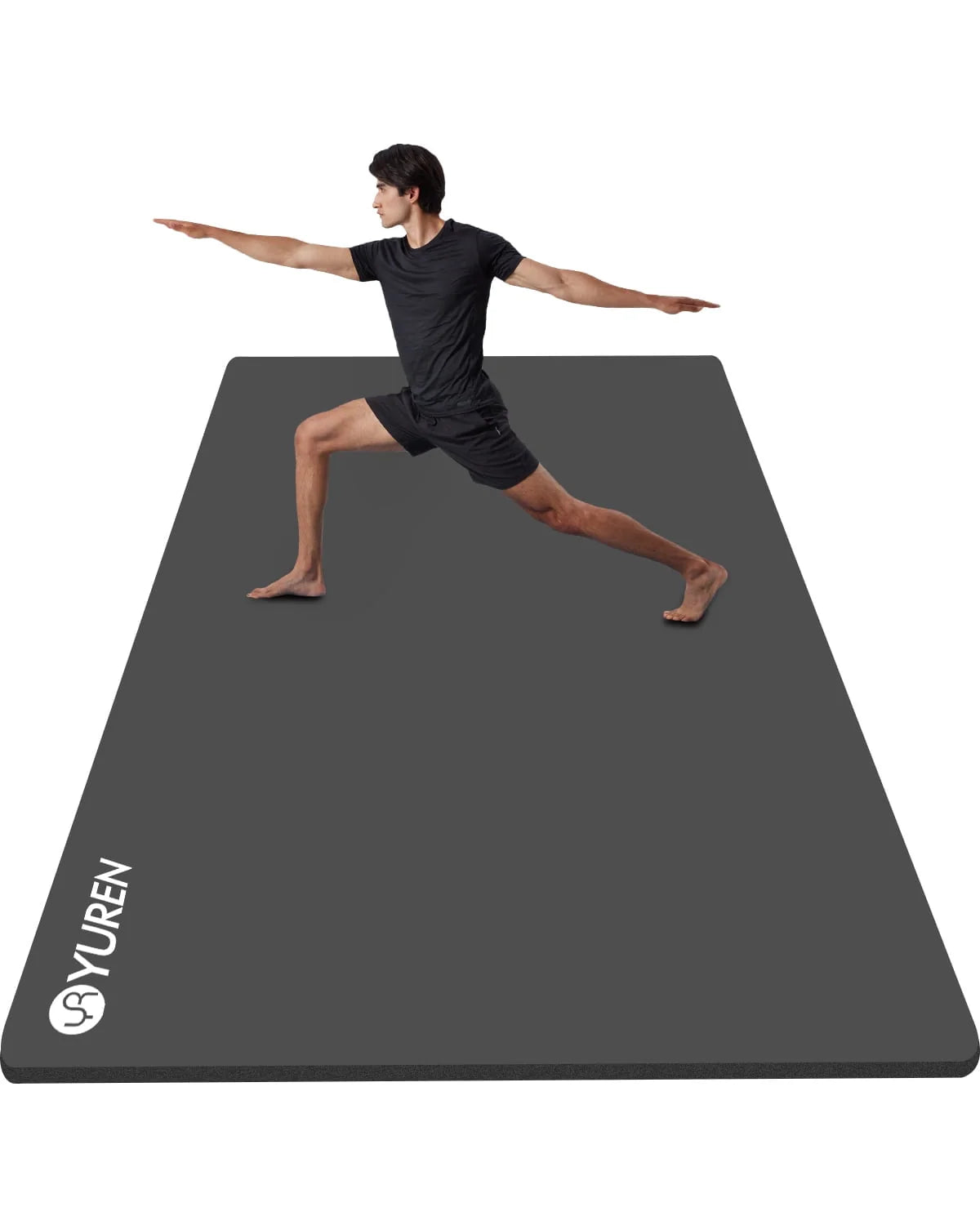 Extra Large 1/2 Thick Black Yoga Mat L85909