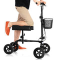 Foldable Knee Walker Scooter with Basket Black K602784