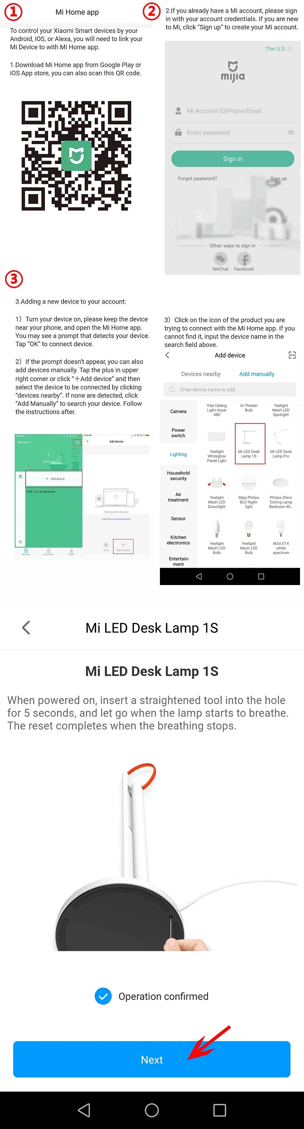 LED Desk Lamp Foldable 4 Lighting Modes J2635