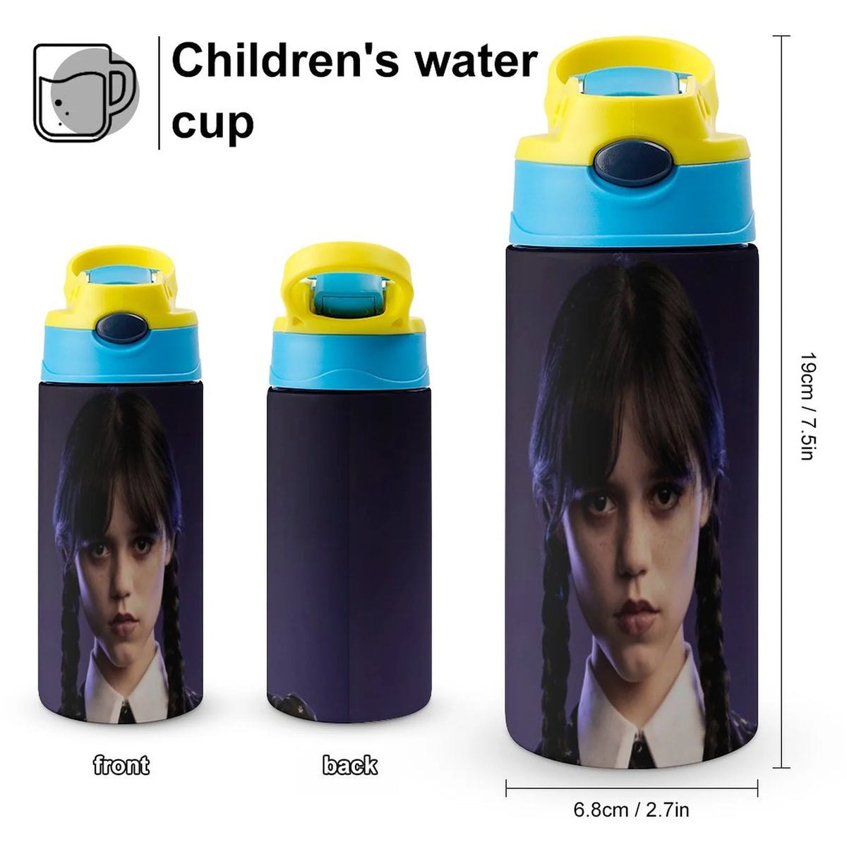 Stainless Steel Vacuum Insulated Water Bottle With Straw D48026