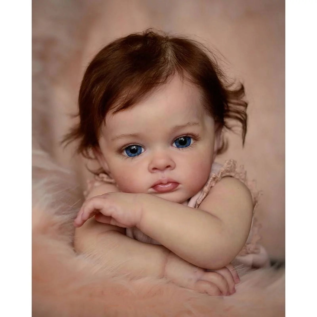 24inch Handmade Painted Reborn Dolls with Rooted Hair D46364