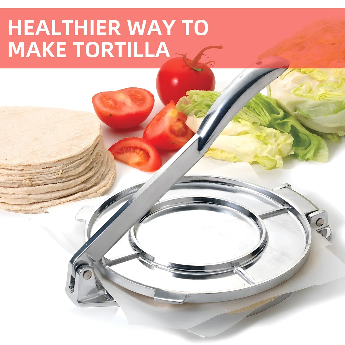 8 inch Heavy Duty Aluminum Alloy Tortilla Press U54683