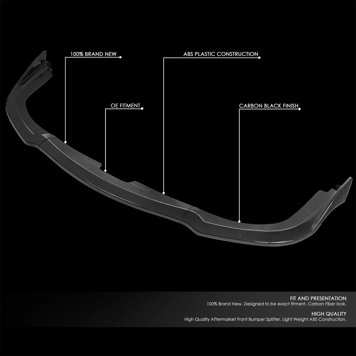 Front Bumper Splitter Spoiler Lip O1891