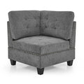 Grey Chenille Corner Sofa E224