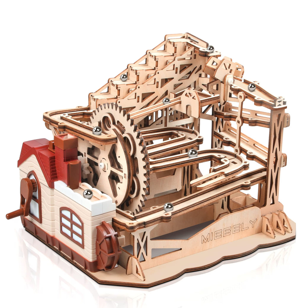 3D Wooden Puzzles Marble Run Model Building Kits with Motor C50142