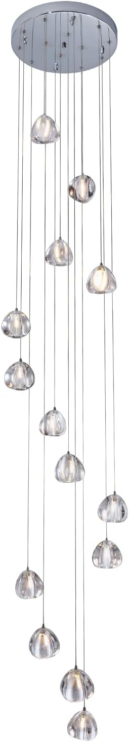 Crystal Chandelier 14 Lights High Ceiling Raindrop Pendant Light W15.7 x H157 X58610