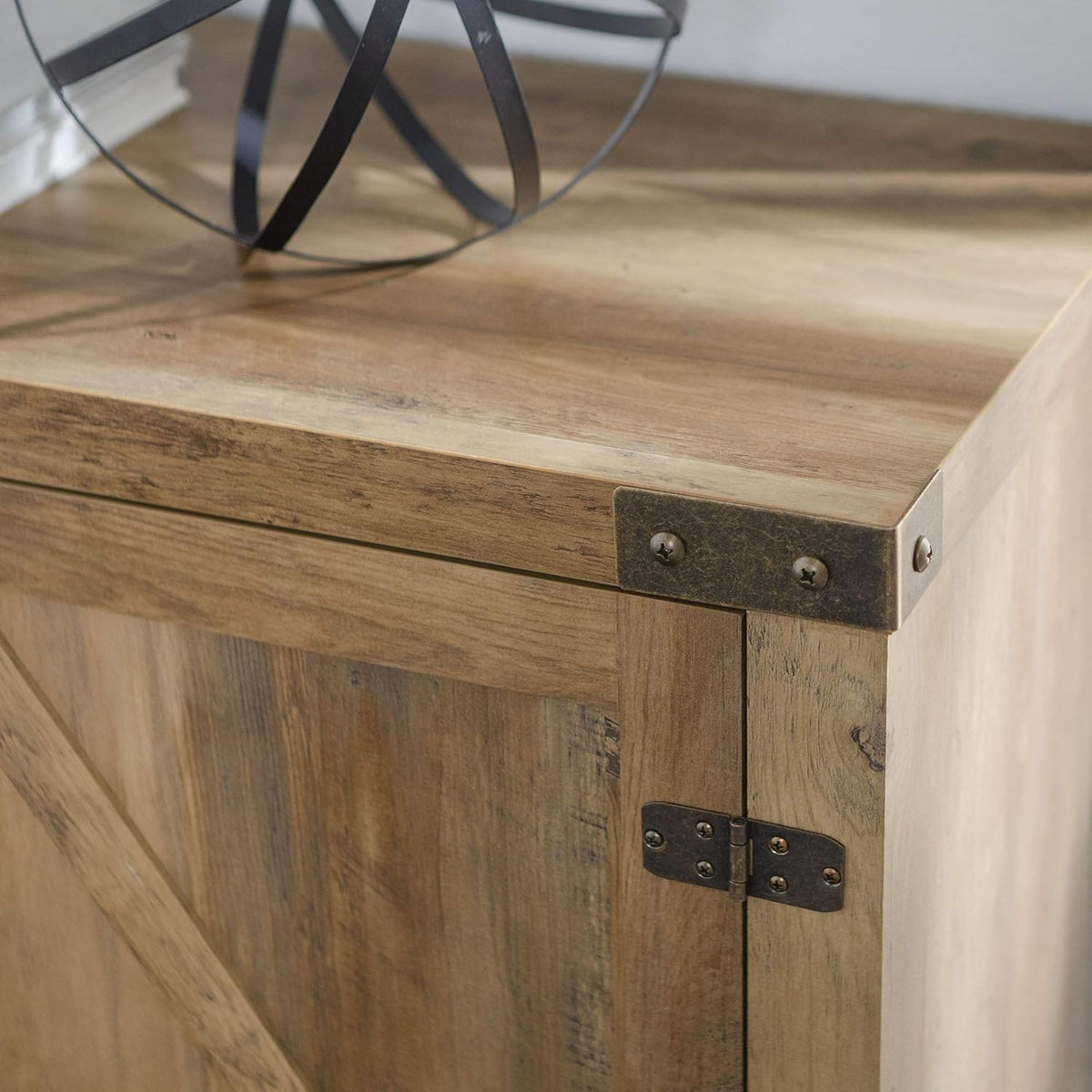 58 Inch Reclaimed Barnwood TV Stand Cabinet L82968