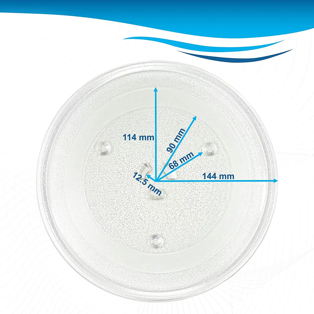 12-3/4 inch Glass Turntable Tray Microwave F666845
