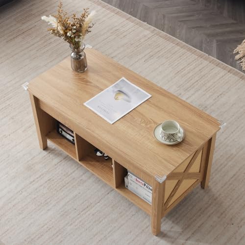 White Lift Top Coffee Table with Storage N3957