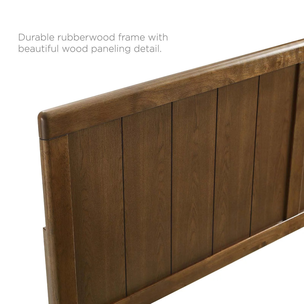 King Size Brown Walnut Wood Headboard X22855