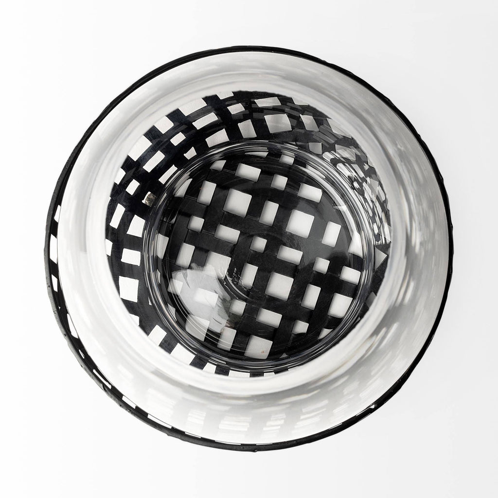 Black Woven Metal Base Table Candle Holder N614066