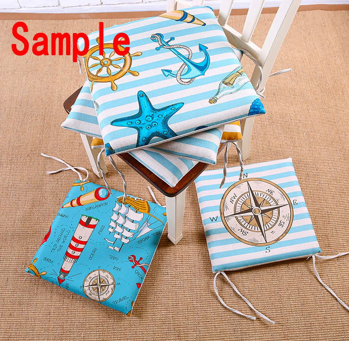 Japanese Bamboo Stone 20x20 inches Seat Cushion R3114