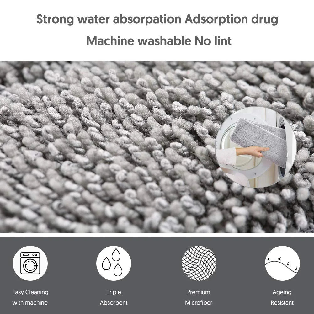 Microfiber Hardwood Floor Mop with 4 Washable Pads, 360 Rotation Flat Mop with Stainless Steel Handle G48521