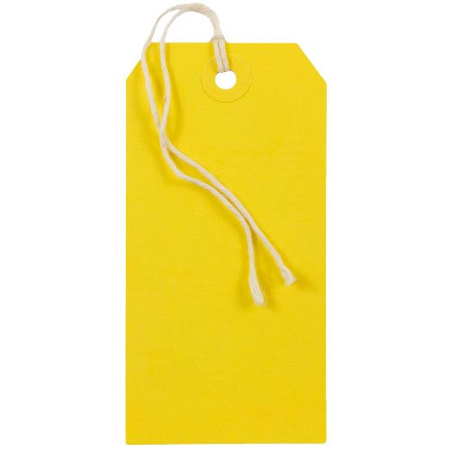 Yellow 1000/Carton Gift Tags with String P4901