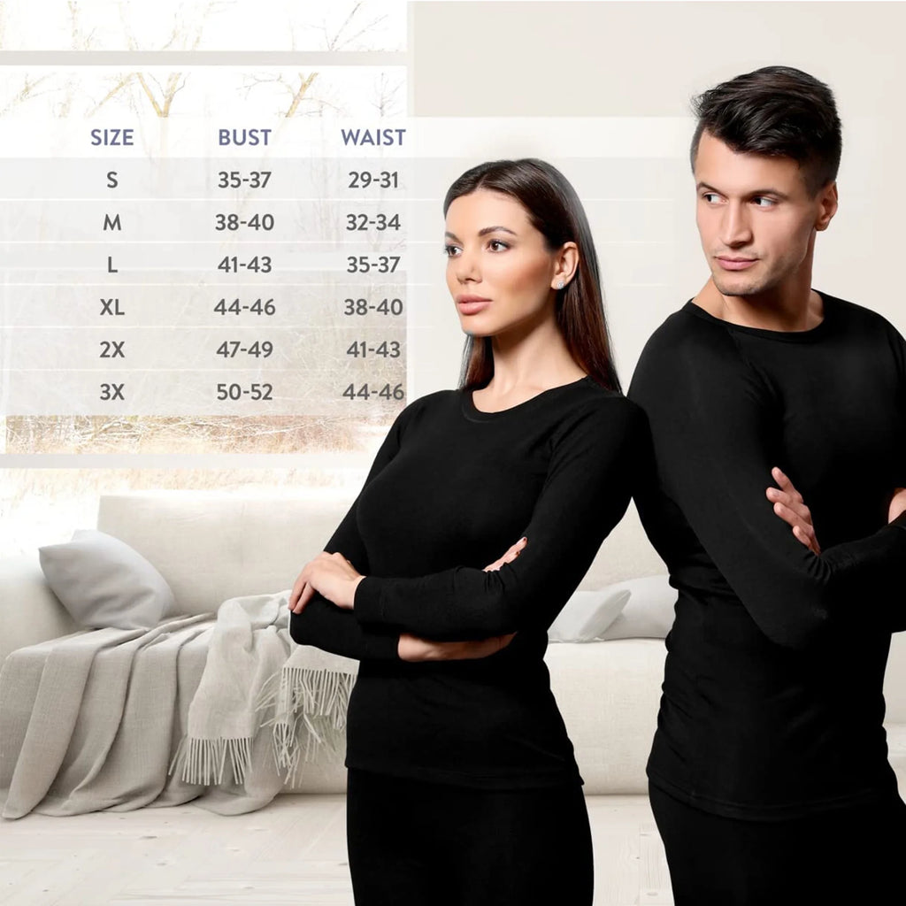 Black Large Heavyweight Thermal Underwear Set A99267