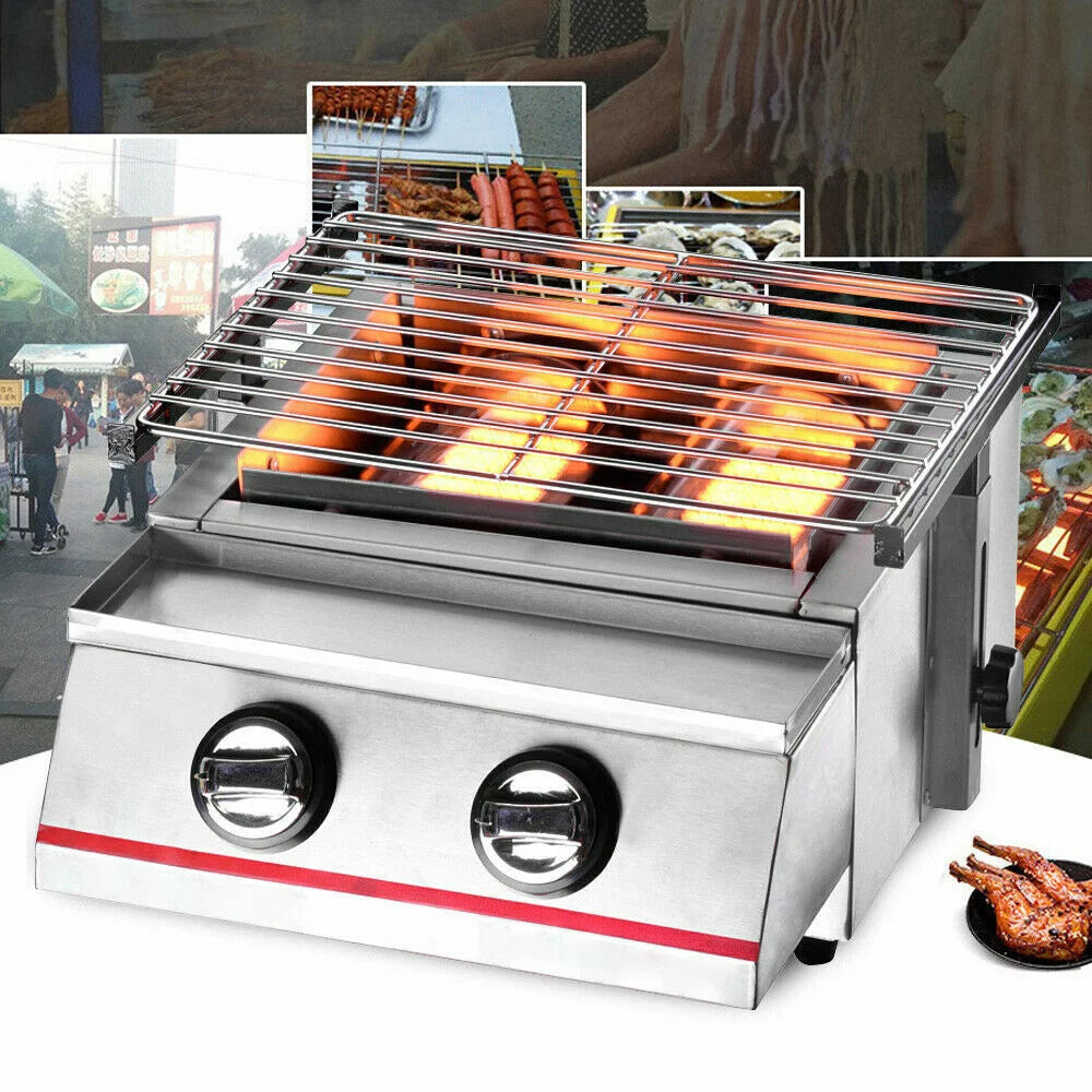 2 Burners Portable Stainless Steel Gas Grill L873
