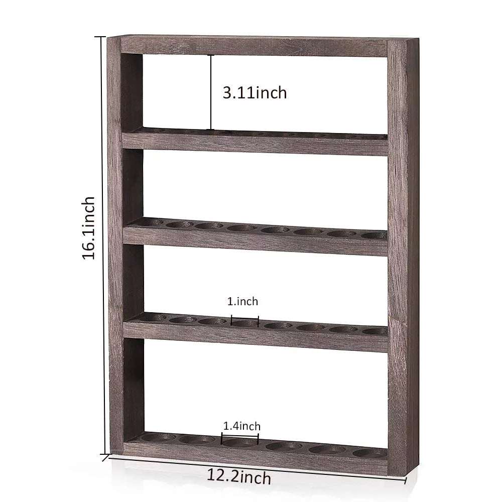 Wall Mounted Wooden Essential Oil Storage Rack P52492