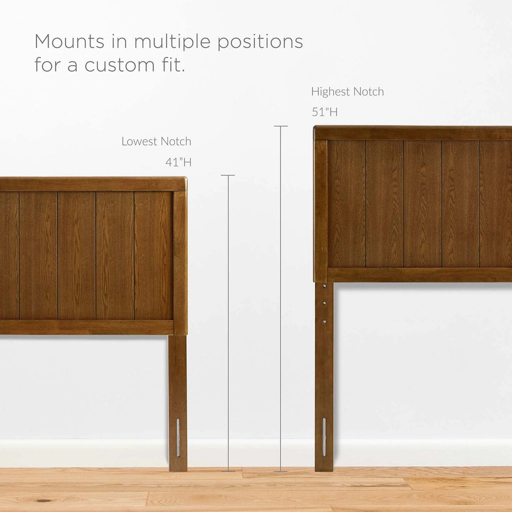 King Size Brown Walnut Wood Headboard X22855