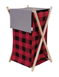Red and Black Buffalo Check Hamper Set V637909