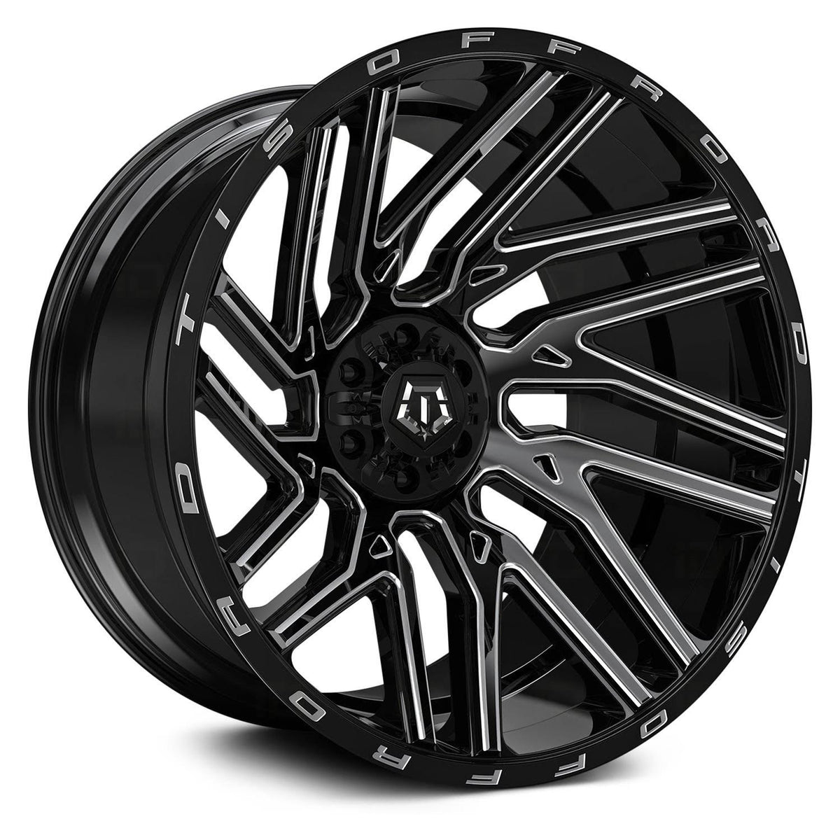 Gloss Black Milled 20x12 Wheel S786