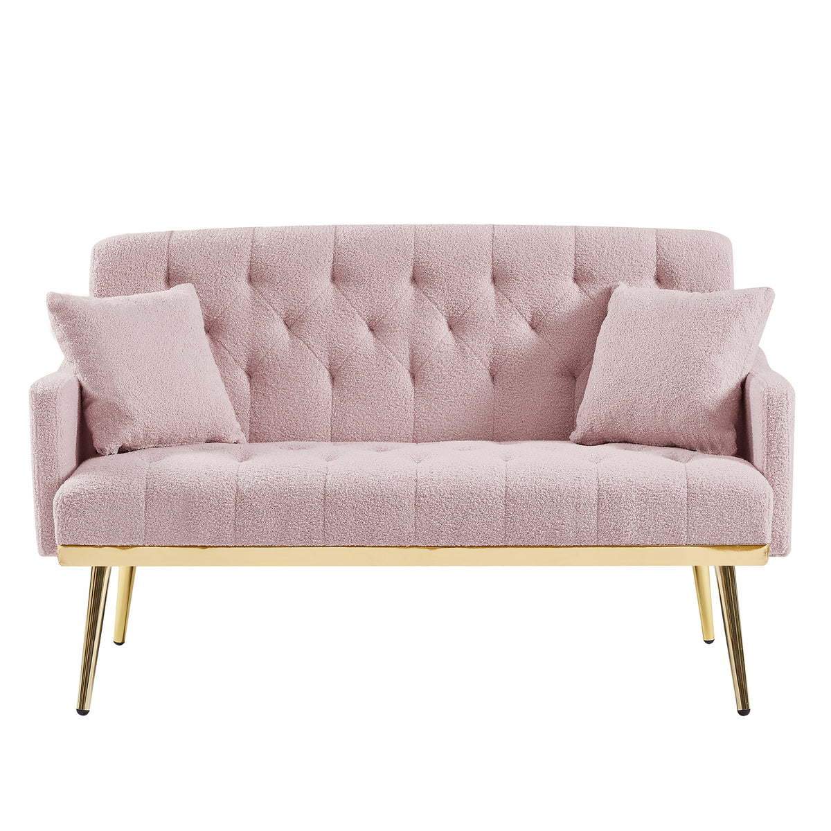 PINK TEDDY FABRIC 2 SEATER SOFA S5047