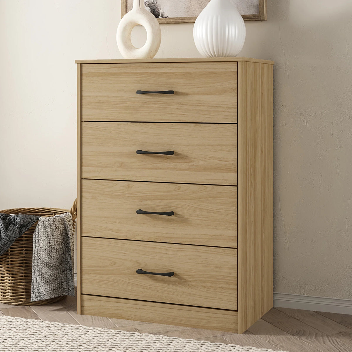 White 4 Drawer Dresser Y73430