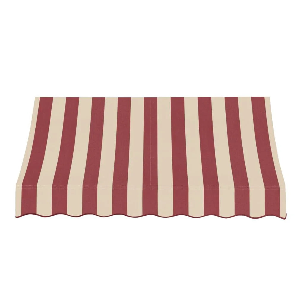 Burgundy/Tan Stripe Acrylic Fixed Awning K87283
