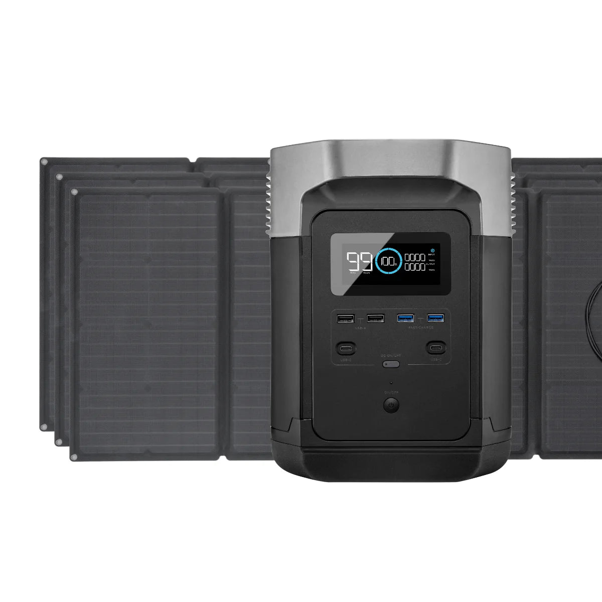 Portable Power Station and 3 x Portable Solar Panel M981