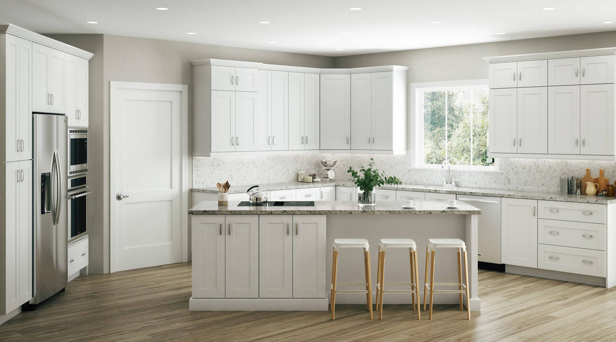 Vesper White Shaker Assembled Plywood Sink Base Kitchen Cabinet X278
