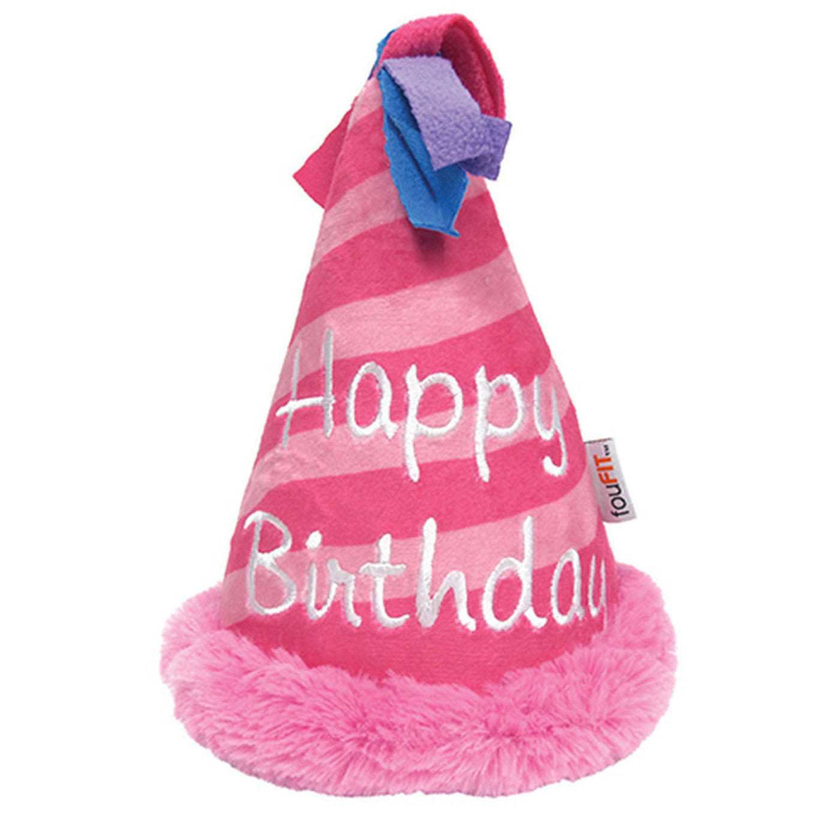 Birthday Hat Crinkle Plush Dog Toy M5175
