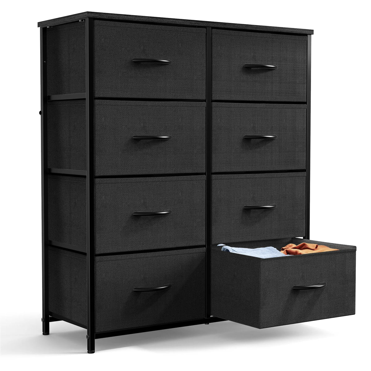 Brown 8 Fabric Drawer Dresser TV Stand W32760
