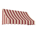 Burgundy/Tan Stripe Acrylic Fixed Awning K87283