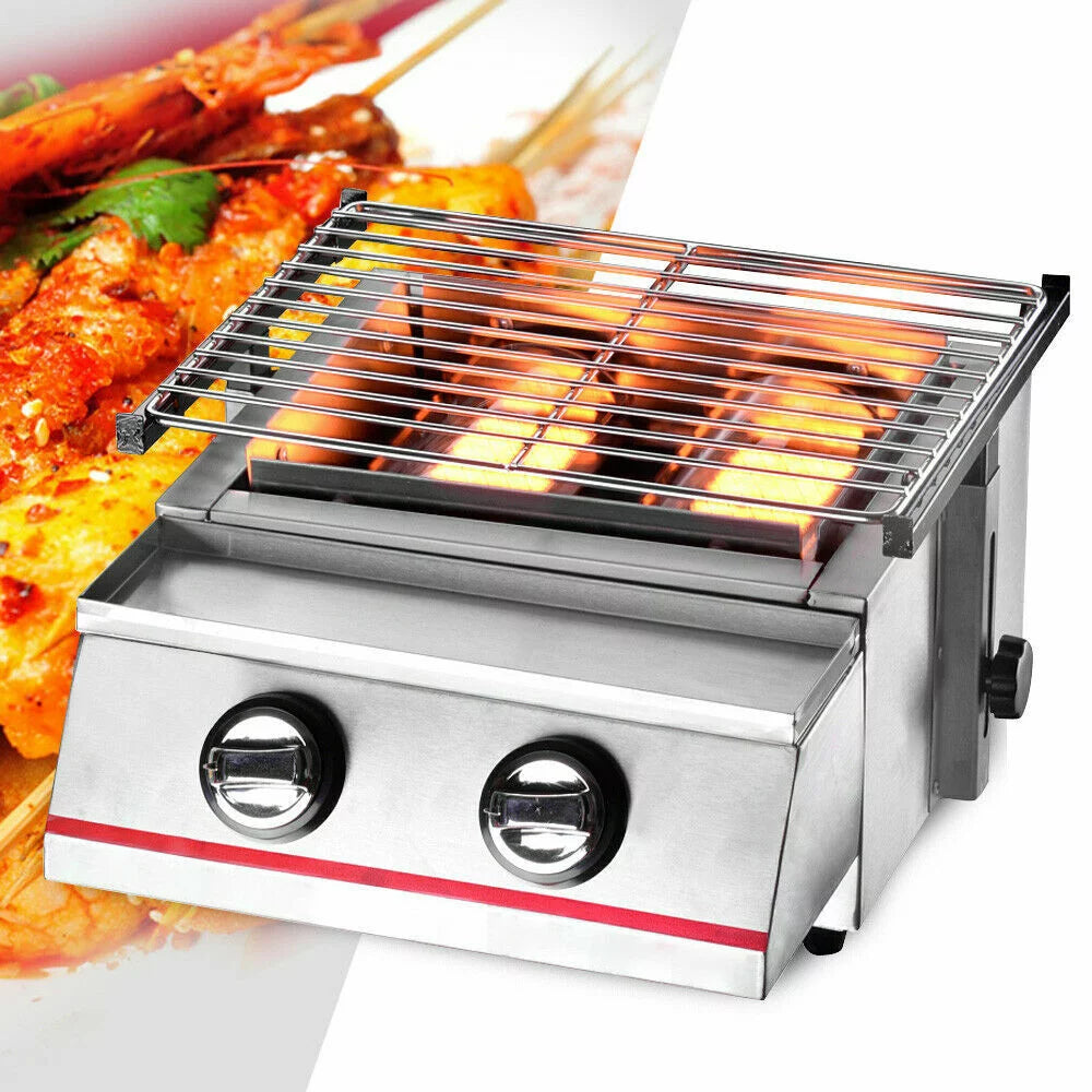 2 Burners Portable Stainless Steel Gas Grill L873