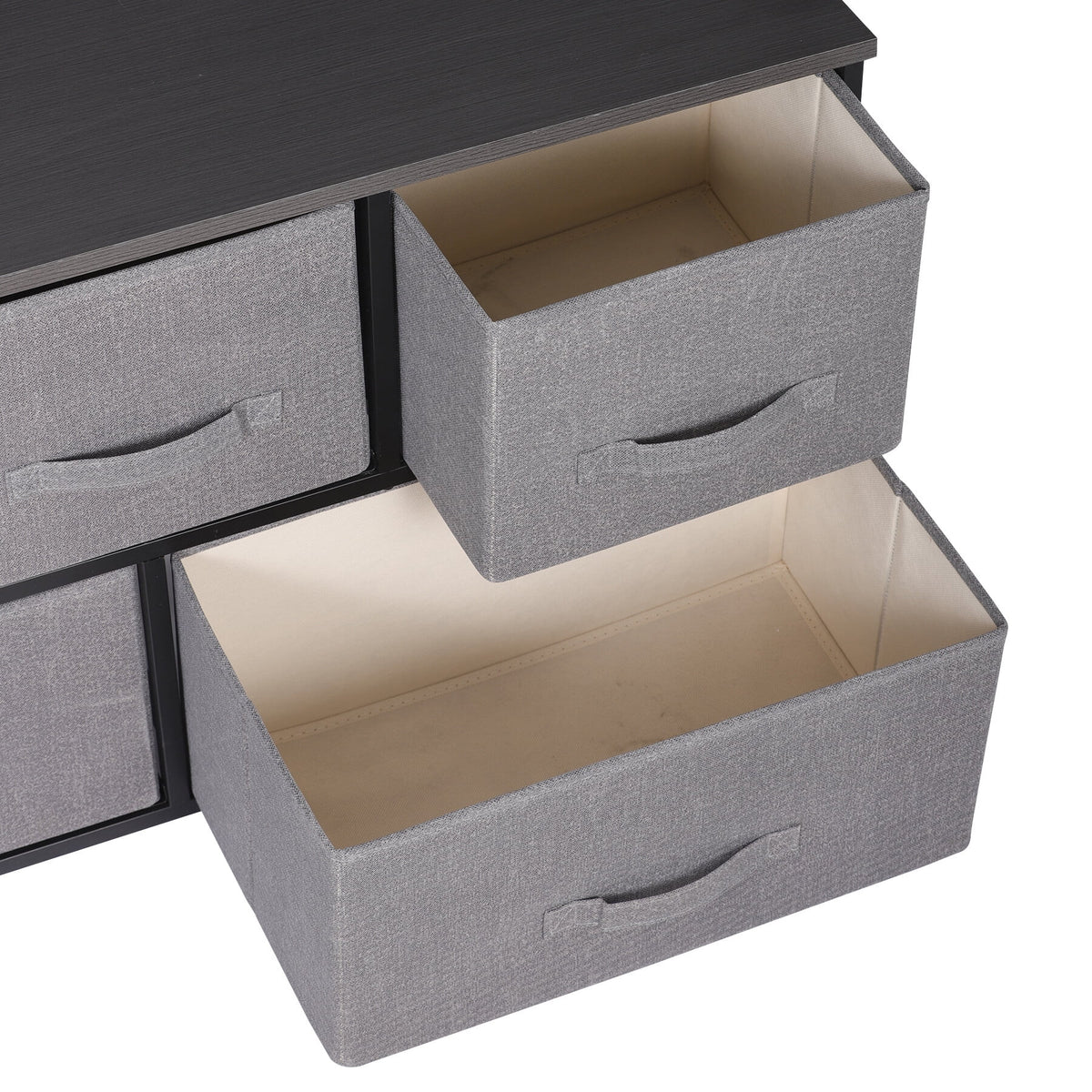 5 Drawers MDF Graphite Gray Dresser F78181