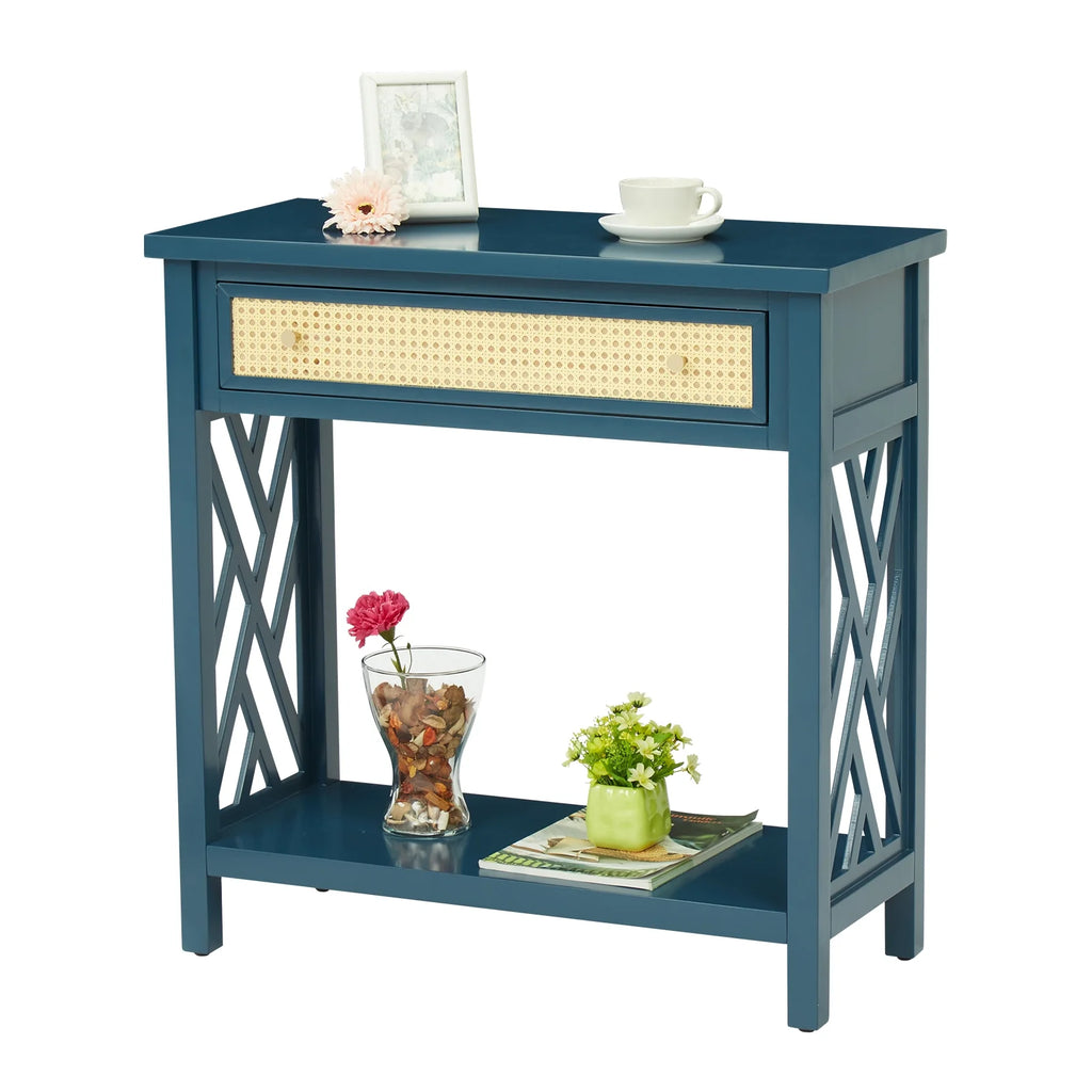 Wood 2-Tier Console Table W587