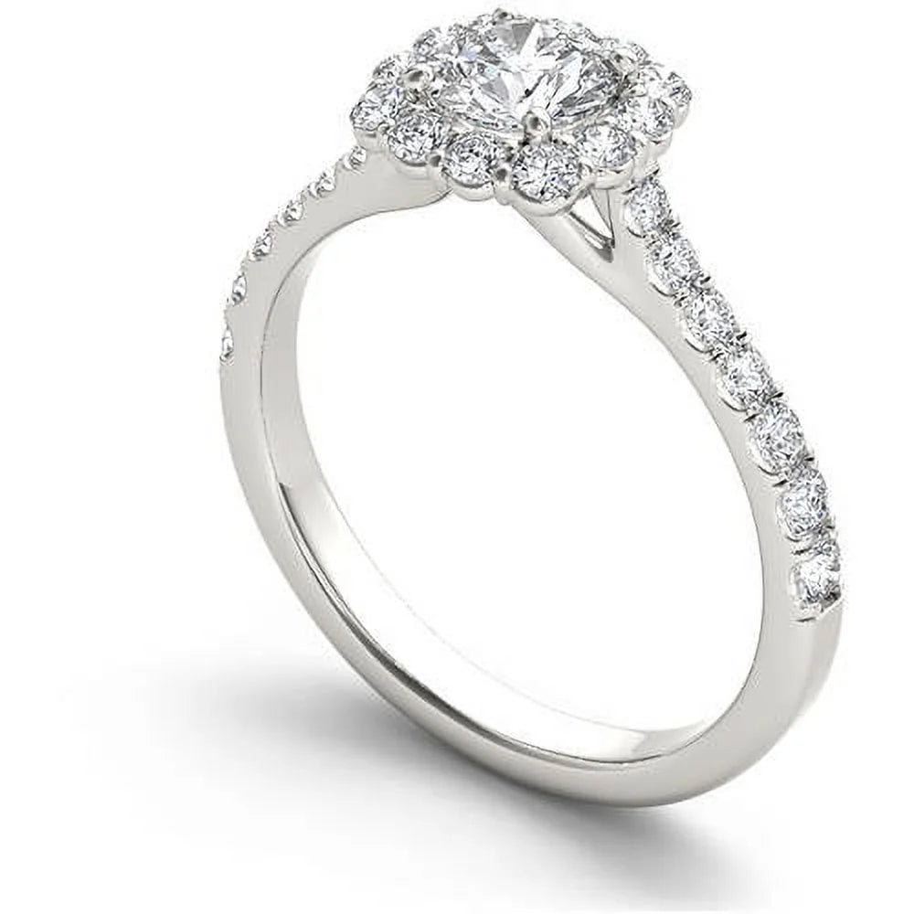 14kt White Gold Diamond Engagement Ring E531