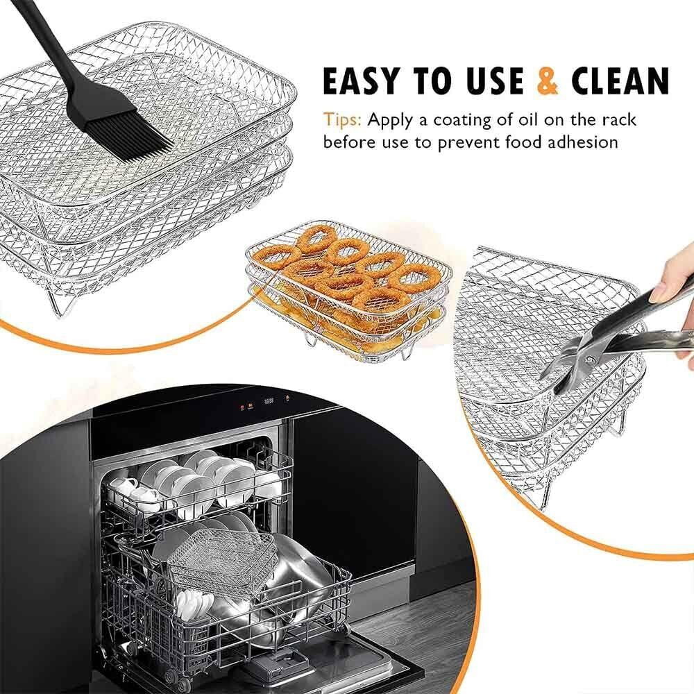Stainless Steel Air Fryer Rack & Accessories Y12974