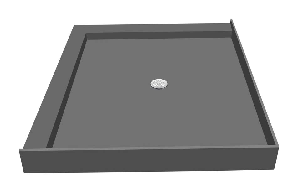 48x22 Double Threshold Shower Base with Drain Plate G431497