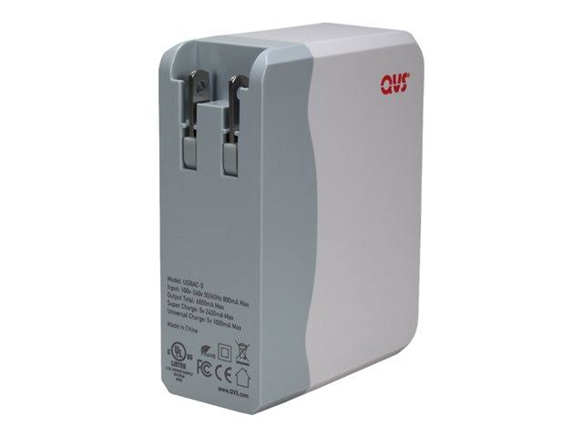 4-Port 4.5amp USB AC Charger with Folding Power Plug F624222