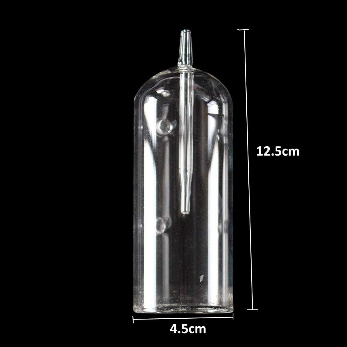 Aquarium Air Oxygen Bubbler Glass Cup with Water Tube Y48366