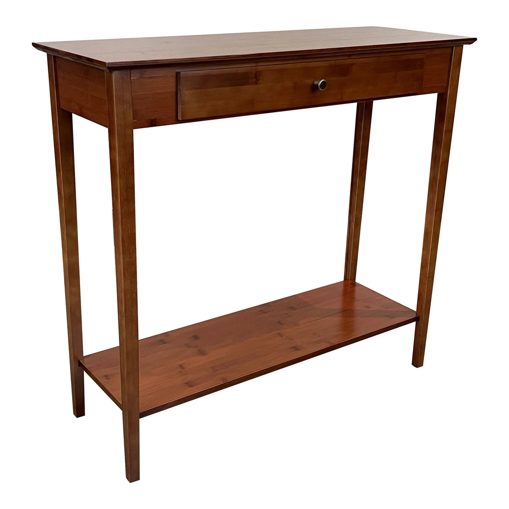 Bamboo 2-Tier Console Table with Drawer X420138