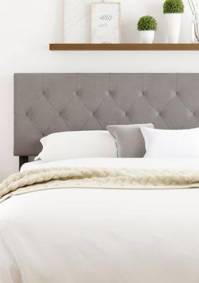 Gray Faux Leather Twin Size Headboard O456500