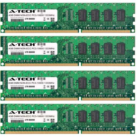16GB Kit 4X 4GB PC3-10600 1333MHz non-ECC DDR3 DIMM Desktop 240-Pin Memory S774